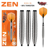 Zen Dojo Steel Tip Dart Set-80% Tungsten Barrels-23gm