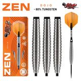 Zen Dojo Steel Tip Dart Set-80% Tungsten Barrels-25gm