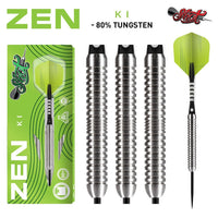 Zen Ki Steel Tip Dart Set-80% Tungsten Barrels-24gm